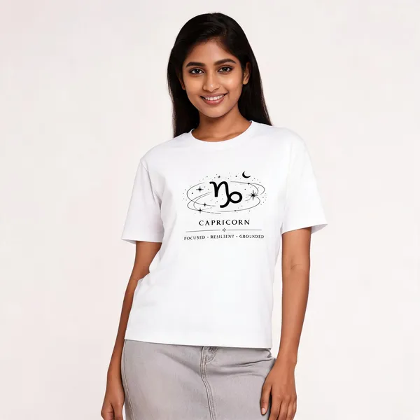 Capricorn_White_Unisex_T_Shirt_White