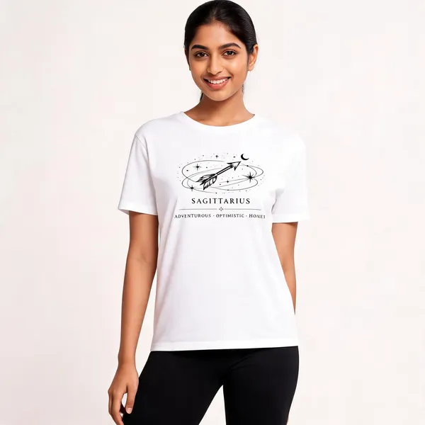 Sagittarius_White_Unisex_T_Shirt_White