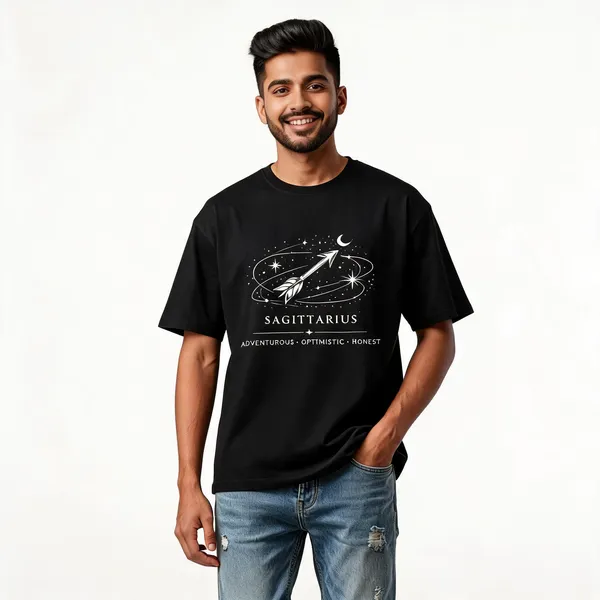 Sagittarius_Black_Unisex_T_Shirt_Black