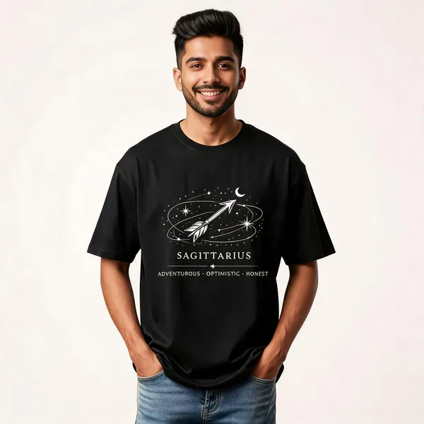 Sagittarius_Black_Unisex_T_Shirt_Black