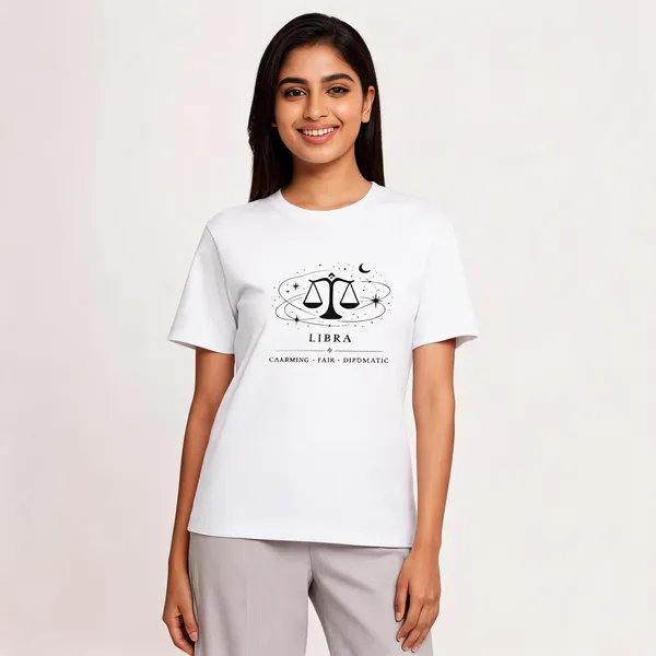 Libra_White_Unisex_T_Shirt_White