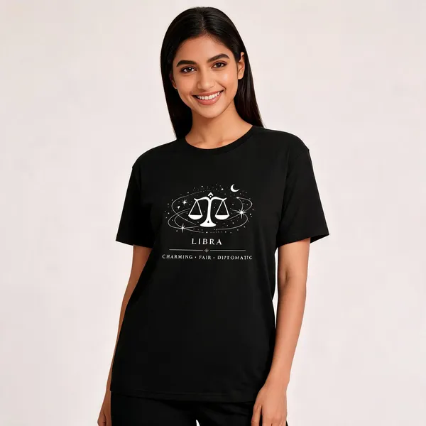 Libra_Black_Unisex_T_Shirt_Black