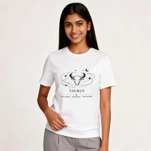 Taurus_White_Unisex_T_Shirt_White