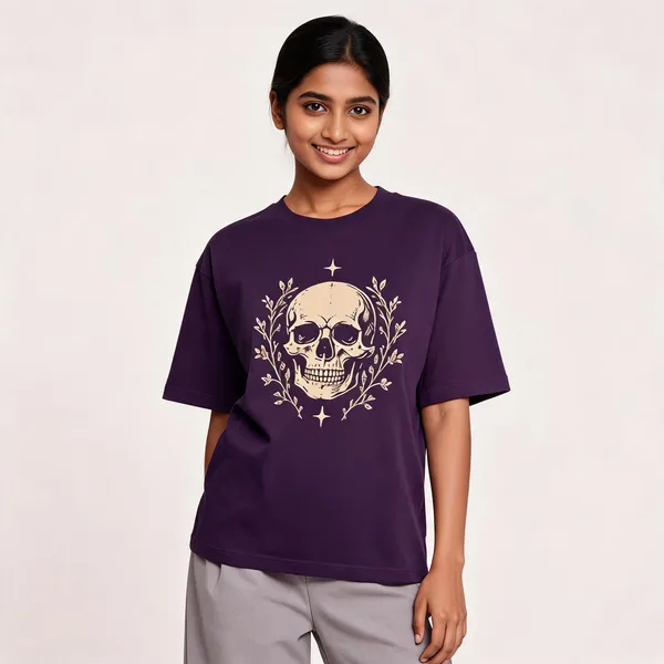 Skull_Unisex_Oversized_T_Shirt_Purple