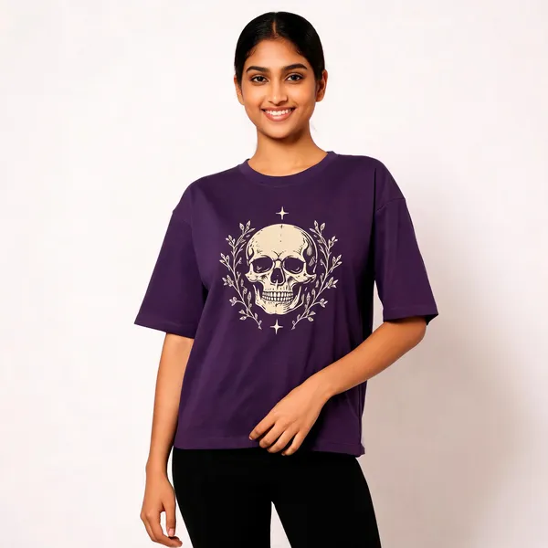 Skull_Unisex_Oversized_T_Shirt_Purple
