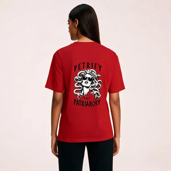 Petrify_Patriachy_Unisex_Classic_Crew_T_Shirt_Red_Red