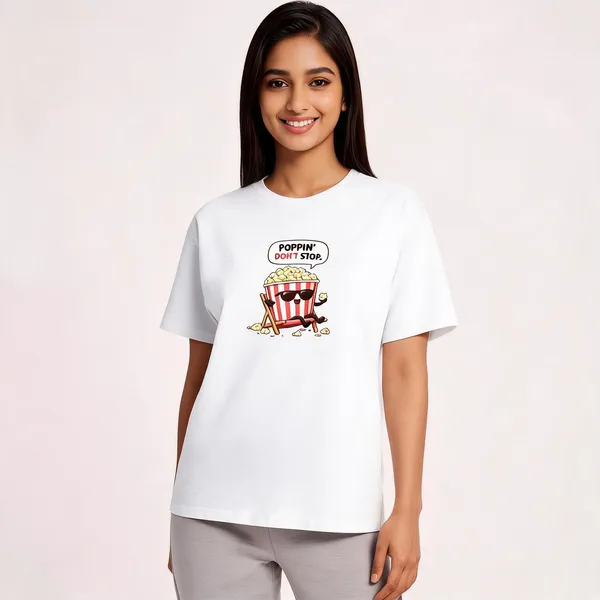 Poppin_Popcorn_Unisex_T_Shirt_White