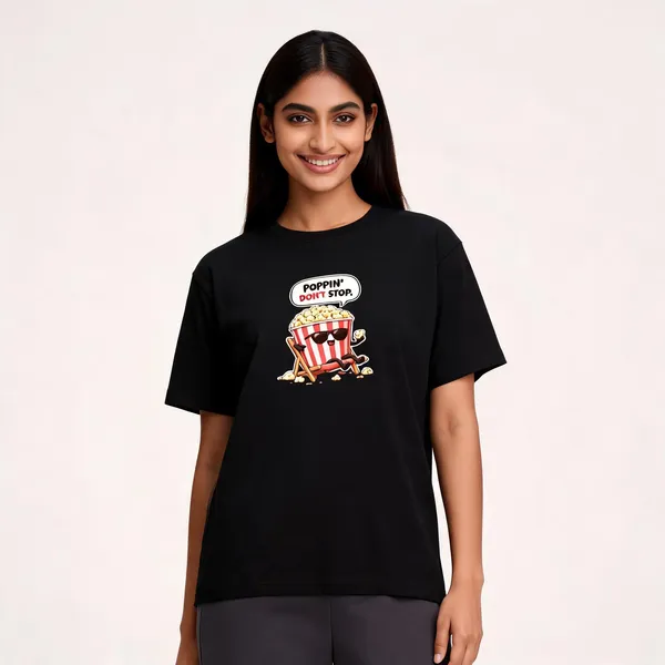 Poppin_Popcorn_Unisex_T_Shirt_Black