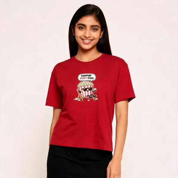Poppin_Popcorn_Unisex_T_Shirt_Red