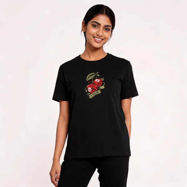 Luck_Dices_Unisex_T_Shirt_Streetwear_Graphic_Tee_Black