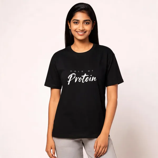Hold_My_Protein_Unisex_T_Shirt_Funny_Gym_Graphic_Tee_Black