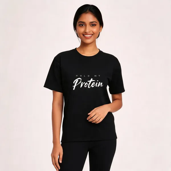 Hold_My_Protein_Unisex_T_Shirt_Funny_Gym_Graphic_Tee_Black