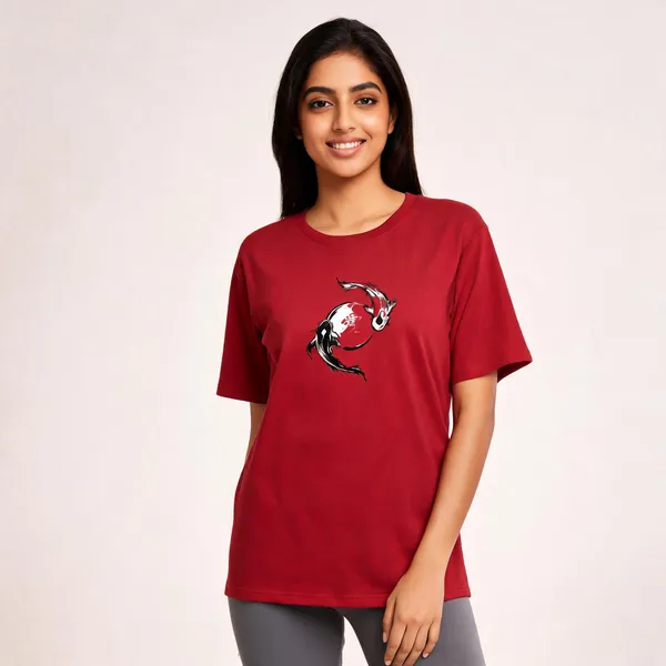 Classic_Koi_Unisex_Crew_T_Shirt_Red