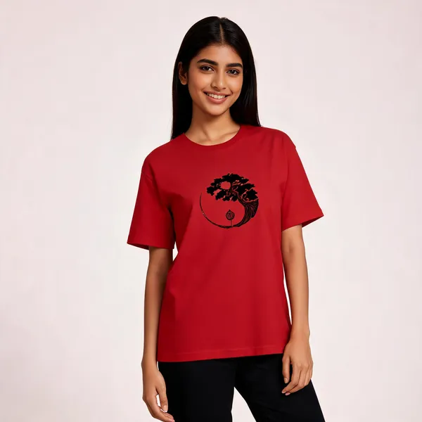 Yin_Yang_Unisex_Classic_T_Shirt_Red