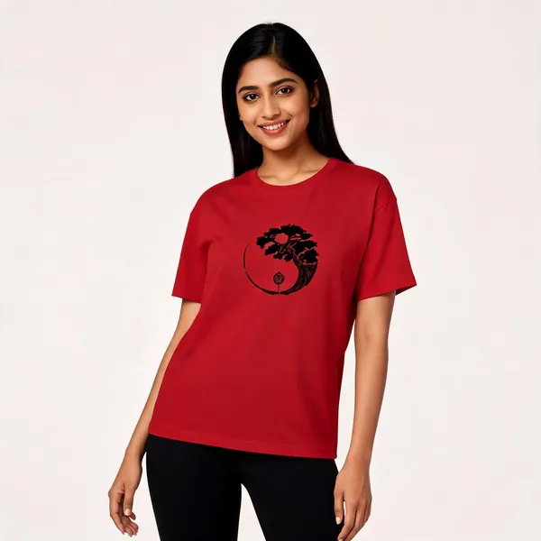 Yin_Yang_Unisex_Classic_T_Shirt_Red