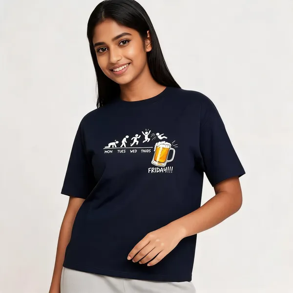 Beer_Friday_Unisex_Classic_T_Shirt_Navy_Blue