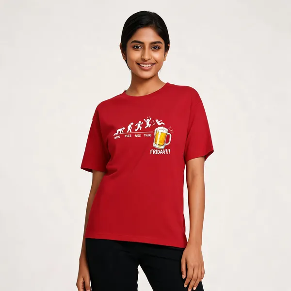 Beer_Friday_Unisex_Classic_T_Shirt_Red