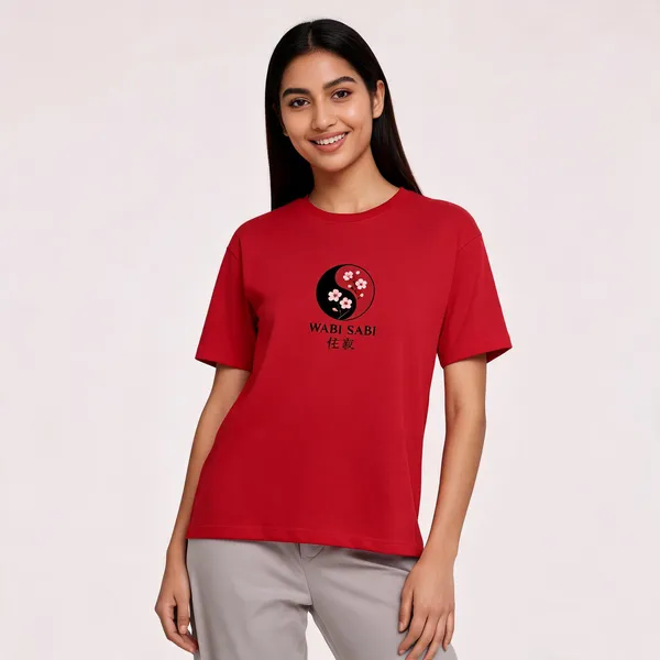 Wabi_Sabi_Unisex_Classic_T_Shirt_Red