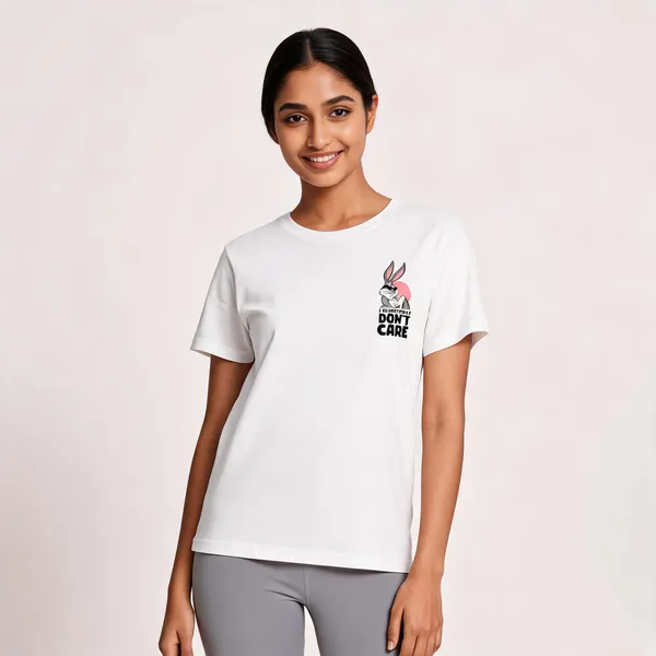 I_Don_T_Care_Unisex_Standard_T_Shirt_White