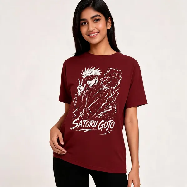 Satoru_Gojo_Unisex_Classic_Crew_T_Shirt_Brick_Red