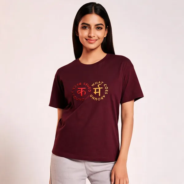 Karam_Unisex_Classic_T_Shirt_Maroon