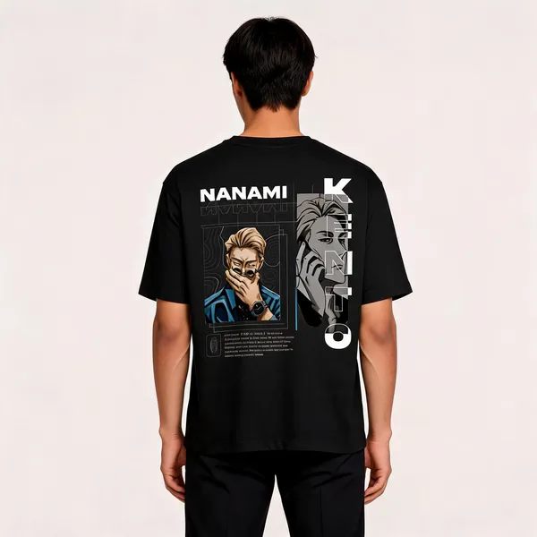 Nanami_Kento_Back_Print_Unisex_Crew_T_Shirt_Black