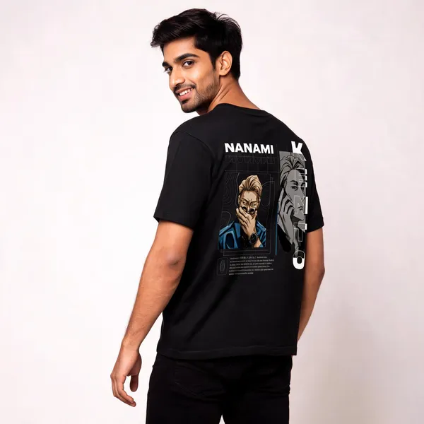 Nanami_Kento_Back_Print_Unisex_Crew_T_Shirt_Black