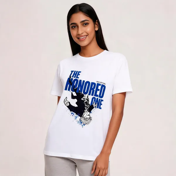 Gojo_Satoru_Unisex_Crew_T_Shirt_White