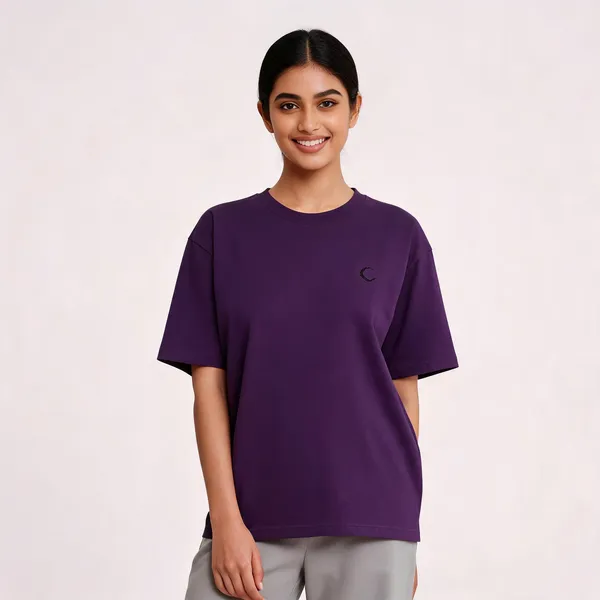 Lunara_Unisex_Oversized_T_Shirt_240_Gsm_Premium_Cotton_Purple