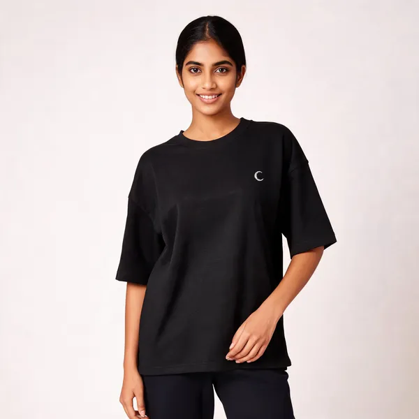 Oversized_Lunara_Terry_Tee_260_Gsm_Drop_Shoulder_Unisex_T_Shirt_Black