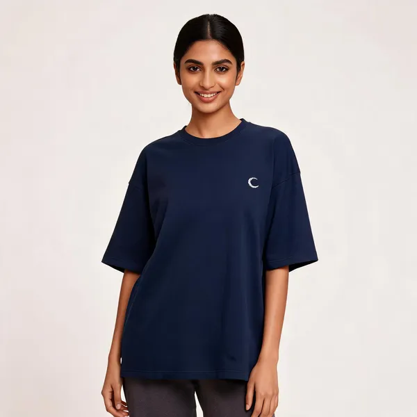 Oversized_Lunara_Terry_Tee_260_Gsm_Drop_Shoulder_Unisex_T_Shirt_Navy_Blue