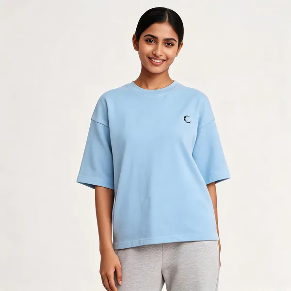 Lunara_Oversized_Terry_Tee_Pastel_Edition_260_Gsm_Unisex_Drop_Shoulder_T_Shirt_Baby_Blue