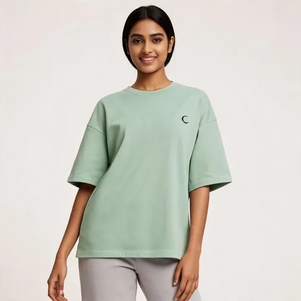 Lunara_Oversized_Terry_Tee_Pastel_Edition_260_Gsm_Unisex_Drop_Shoulder_T_Shirt_Jade