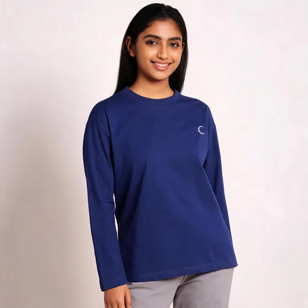 Lunara_Full_Sleeve_T_Shirt_Royal_Blue