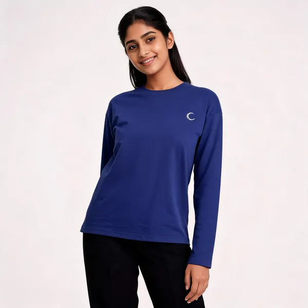 Lunara_Full_Sleeve_T_Shirt_Royal_Blue