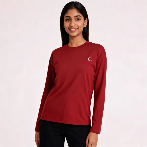 Lunara_Full_Sleeve_T_Shirt_Red