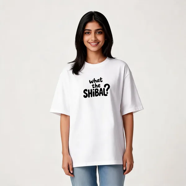 What_The_Shibal_Unisex_Oversized_T_Shirt_White