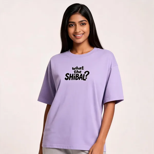 What_The_Shibal_Unisex_Oversized_T_Shirt_Lavender