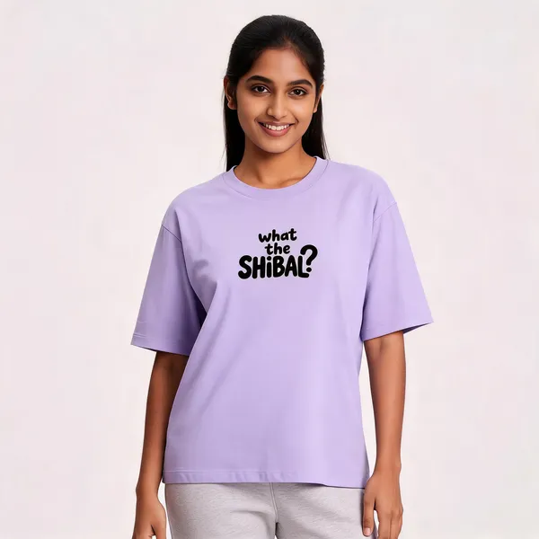What_The_Shibal_Unisex_Oversized_T_Shirt_Lavender
