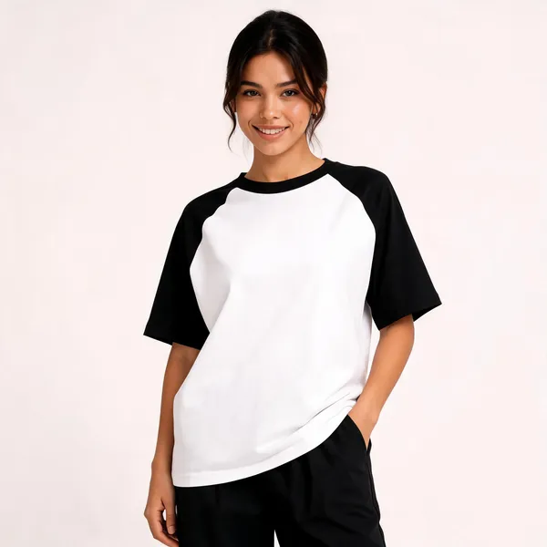 Unisex_Oversized_Raglan_T_Shirt_Black_White