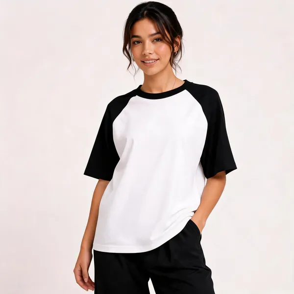 Unisex_Oversized_Raglan_T_Shirt_Black_White