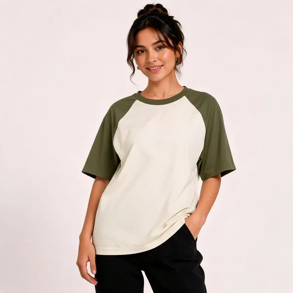 Unisex_Oversized_Raglan_T_Shirt_Olive_Green_Off_White