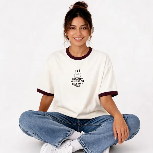 Audacity_Must_Be_On_Sale_This_Year_Ringer_T_Shirt_Maroon_Off_White