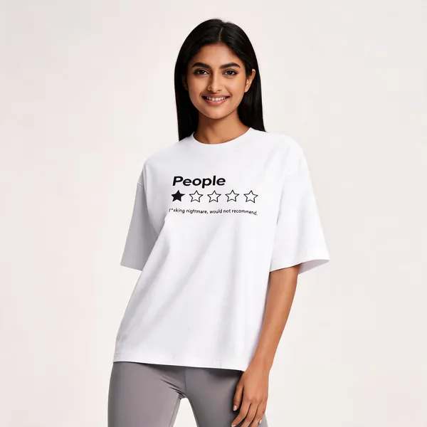 People_Not_Recommended_Unisex_Oversized_T_Shirt_White
