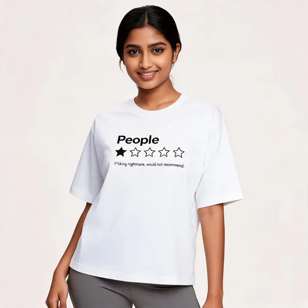 People_Not_Recommended_Unisex_Oversized_T_Shirt_White