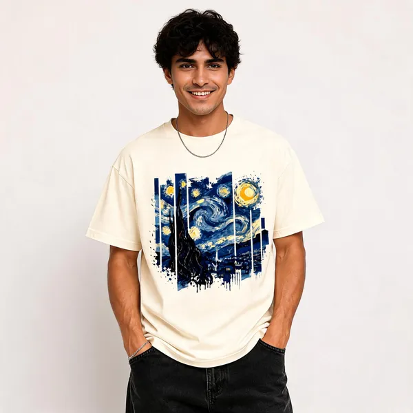 Van_Gogh_Art_Unisex_Classic_Crew_T_Shirt_Off_White