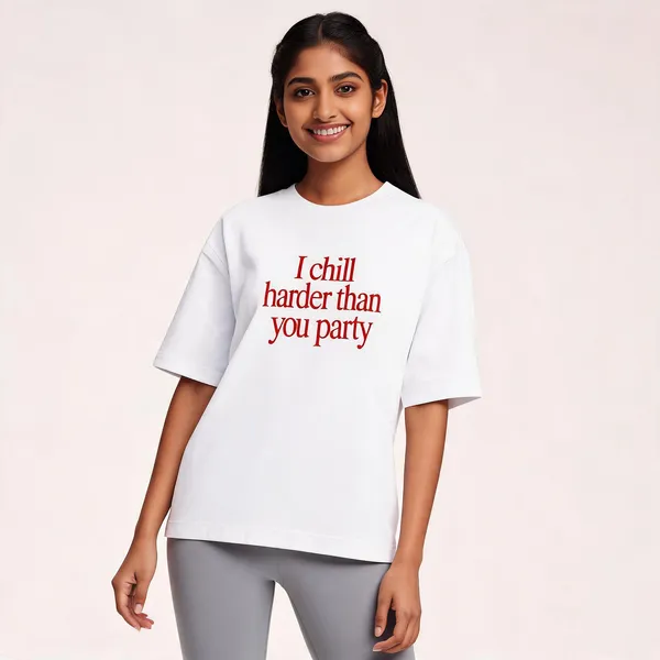 Chill_Harder_Unisex_Oversized_T_Shirt_White