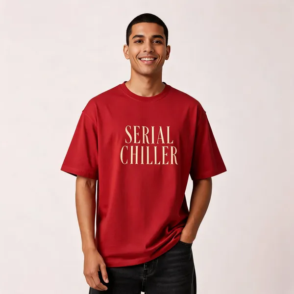 Serial_Chiller_Unisex_Classic_Crew_T_Shirt_Red