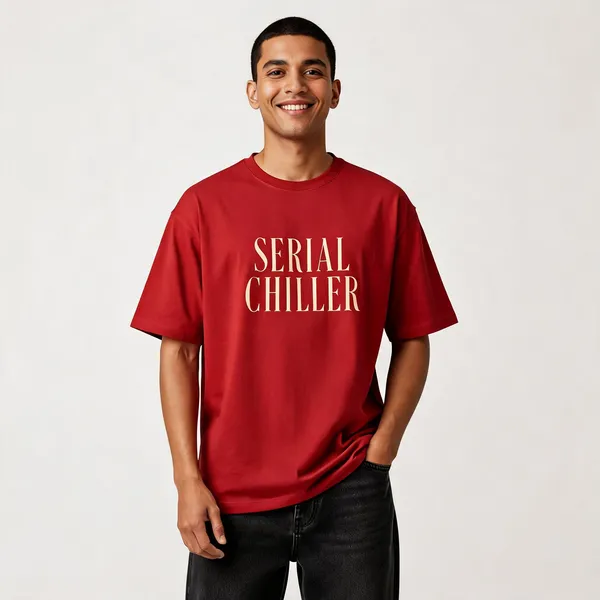 Serial_Chiller_Unisex_Classic_Crew_T_Shirt_Red