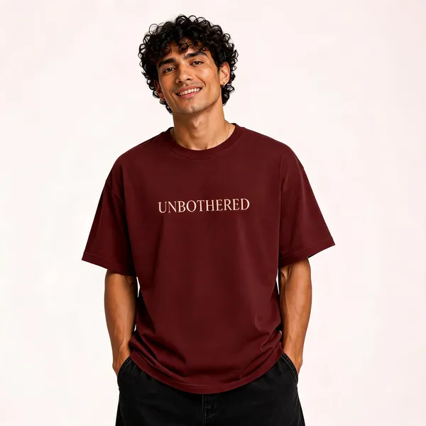 Maison_Unbothered_Unisex_Classic_Crew_T_Shirt_Brick_Red